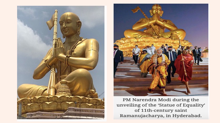 PM Modi inaugurates 216-ft 'Statue of Equality' in Shams Abad , Telangana